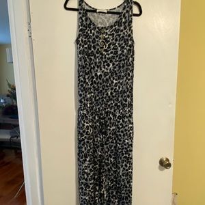 grey leopard jumpsuit